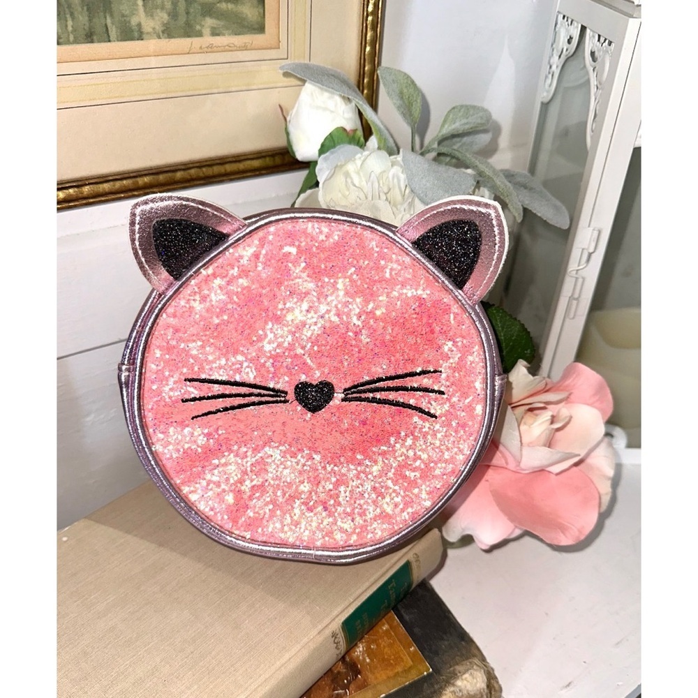 Little Girls Pink glitter kitty fanny pack